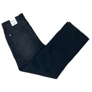 NEW INC Denim Black High Rise Jeans Womens Size 10 Straight Leg Pants NWT